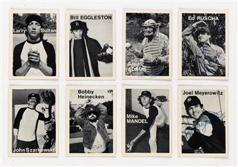 MIKE MANDEL (1950- ) Complete set of 134 Baseball Photographer Trading Cards, including 64 that are signed.